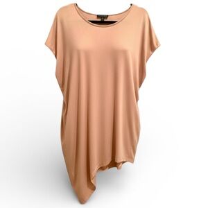 Universal Standard Liquid Jersey Pink Cap Asymmetrical Sleeve T-Shirt Size 2X